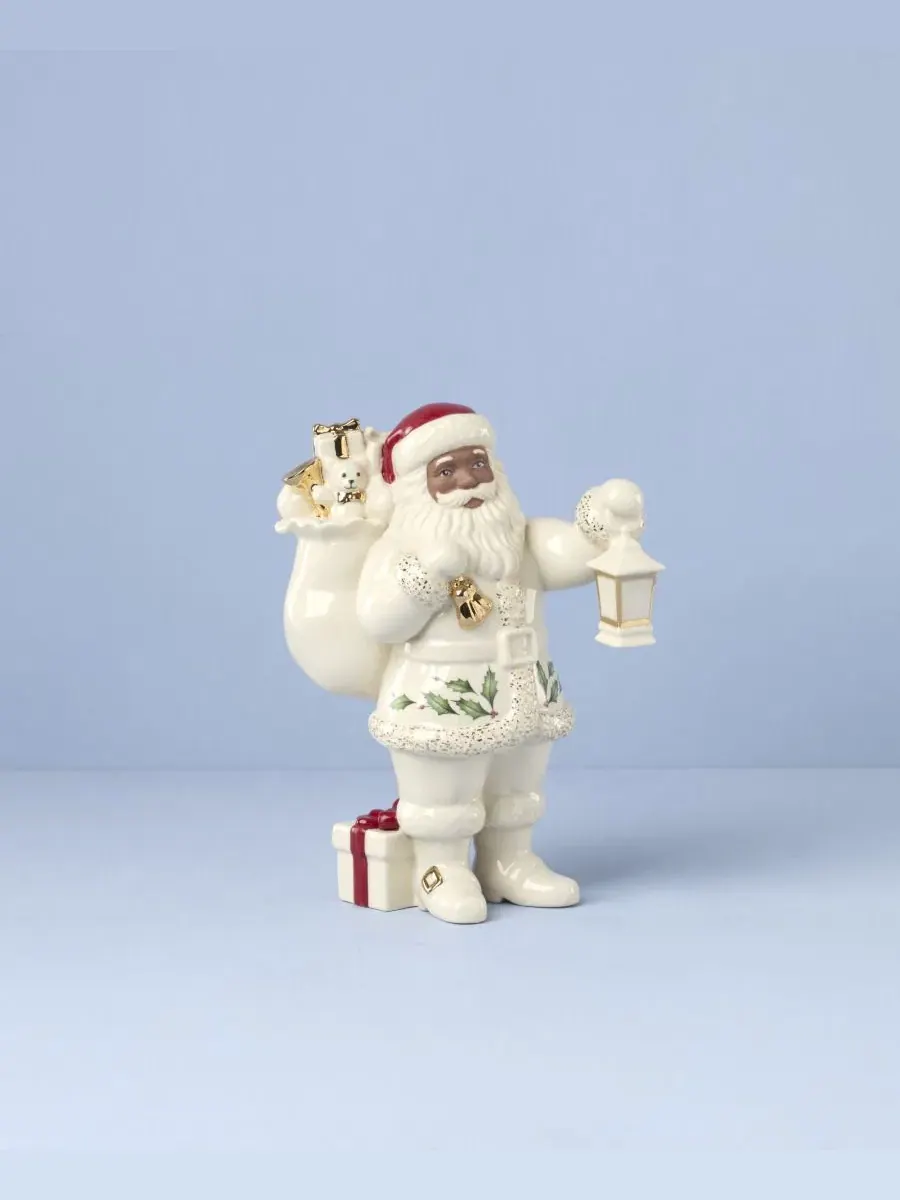Фигурка Санты с фонарем Santa with Lantern Figurine Lenox — изображение 2 из 5, белый