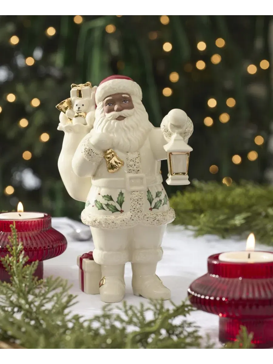 Фигурка Санты с фонарем Santa with Lantern Figurine Lenox — изображение 4 из 5, белый