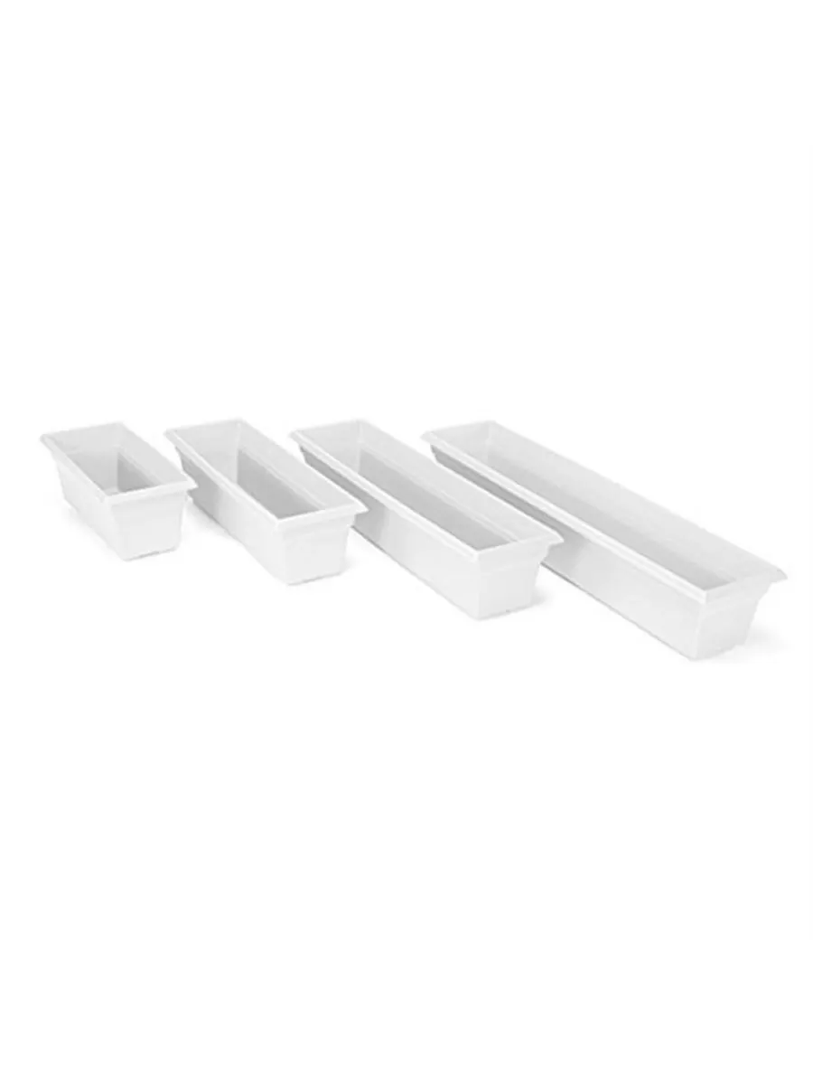 Novelty Кашпо Countryside Flower Box, белое - 24 дюйма — изображение 2 из 3, белый