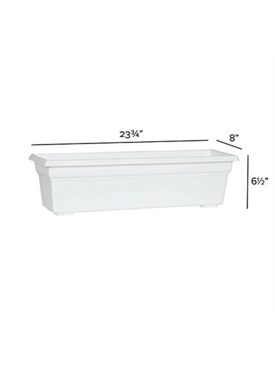 Novelty Кашпо Countryside Flower Box, белое - 24 дюйма — изображение 3 из 3, белый