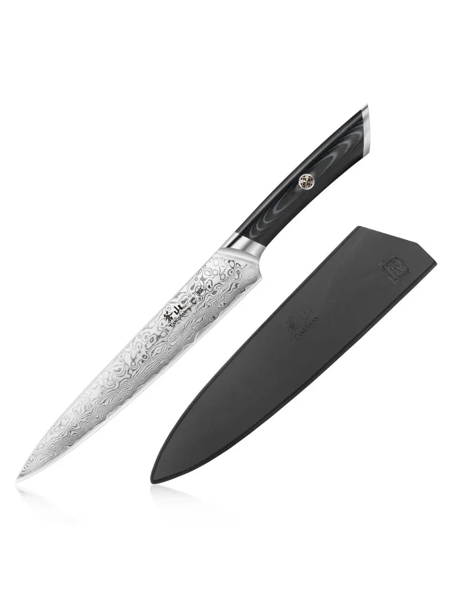 Нож для нарезки и сашими Kuro Series Steel 20 см Cangshan — серый