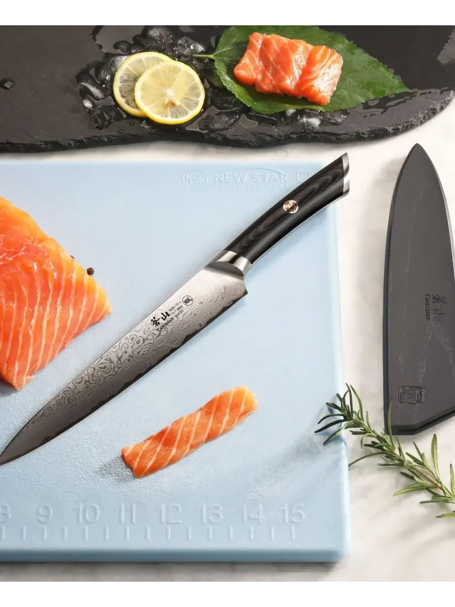 Нож для нарезки и сашими Kuro Series Steel 20 см Cangshan — изображение 2 из 3, серый