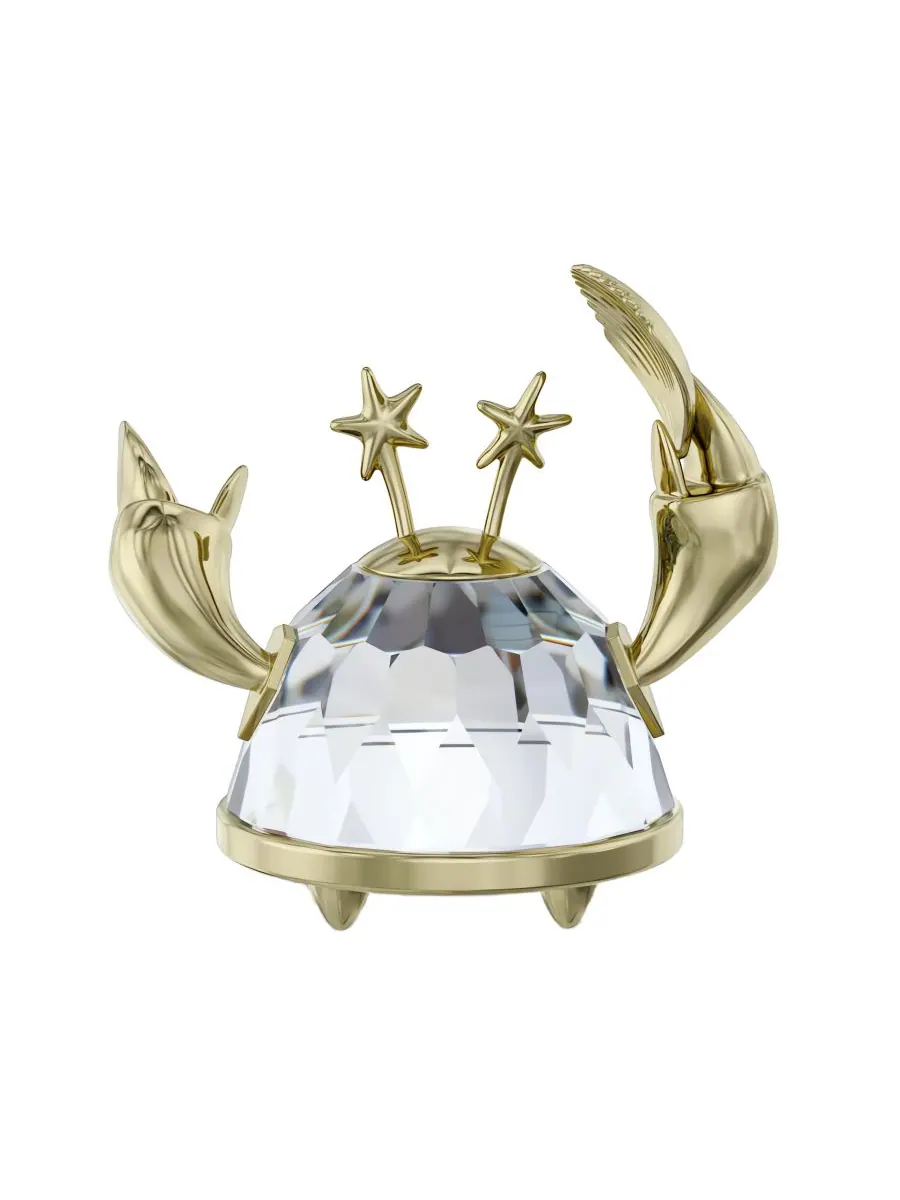 Фигурка знака зодиака Рак Swarovski — изображение 4 из 4, прозрачный/золотистый