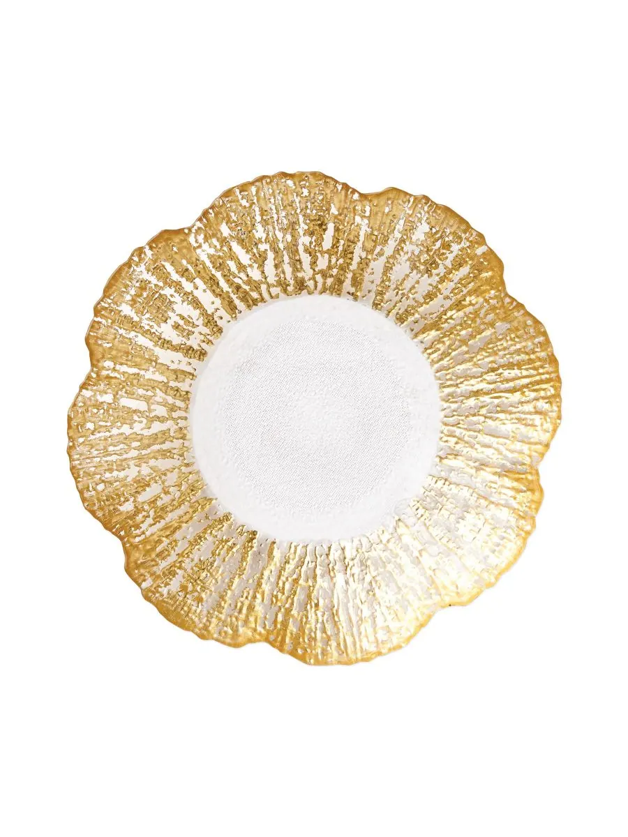 VIETRI Маленькая неглубокая миска Rufolo Glass Gold