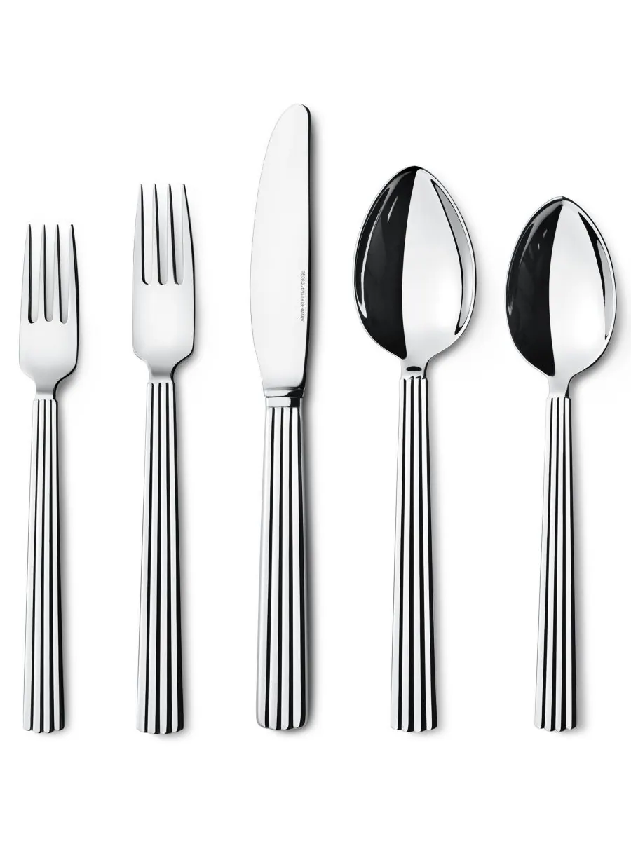 Подарочный набор столовых приборов Bernadotte, 5 предметов Georg Jensen — серый