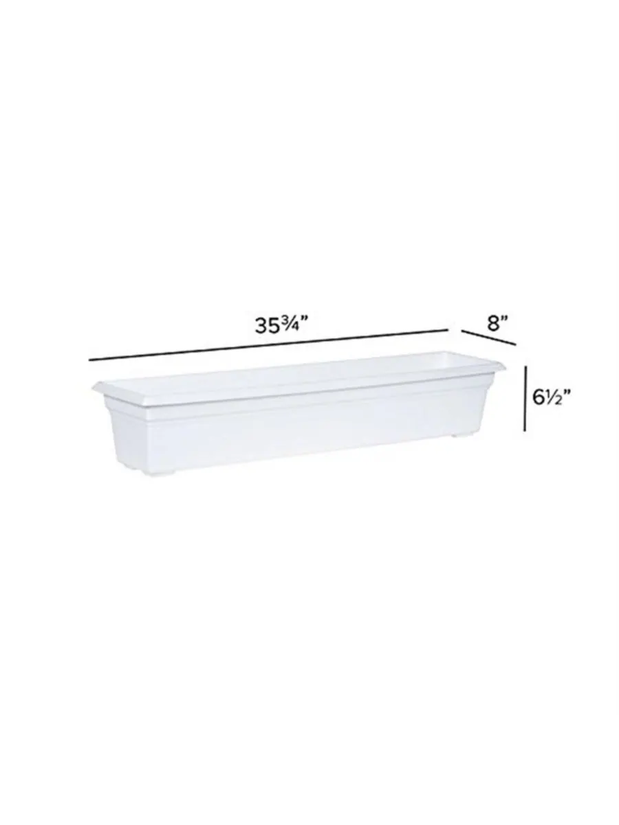 Novelty Кашпо Countryside Flower Box, белое - 36 дюймов — изображение 3 из 3, белый