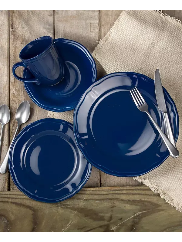 Siena. Набор столовых приборов из 16 предметов, сервиз на 4 персоны. Euro Ceramica — изображение 1 из 4, синий