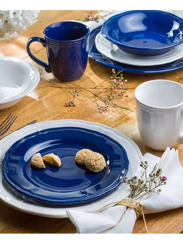 Siena. Набор столовых приборов из 16 предметов, сервиз на 4 персоны. Euro Ceramica — изображение 3 из 4, синий