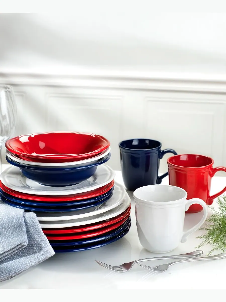 Набор посуды Siena из 16 предметов, на 4 персоны Euro Ceramica — изображение 6 из 7, белый