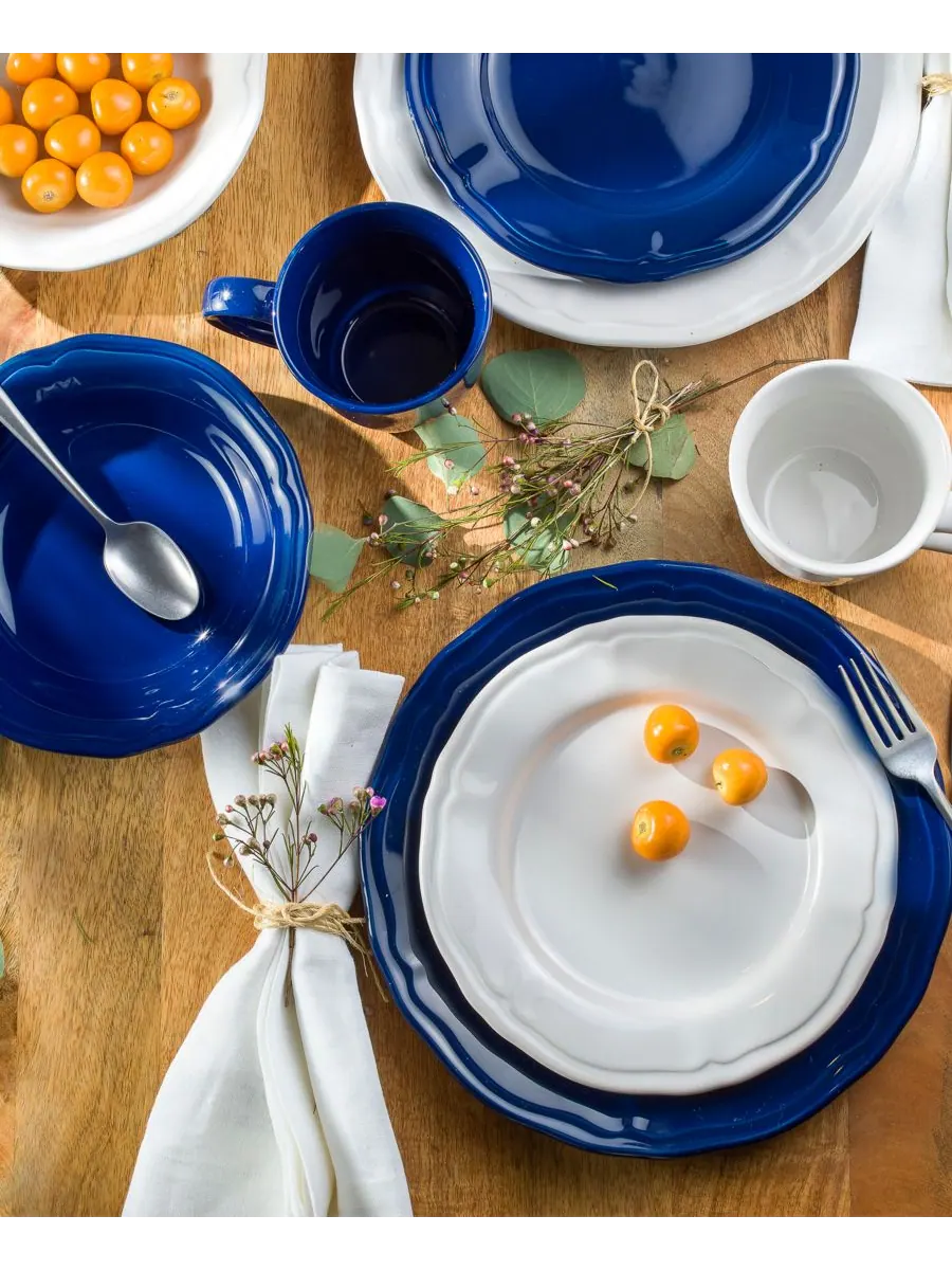 Набор посуды Siena из 16 предметов, на 4 персоны Euro Ceramica — изображение 7 из 7, белый