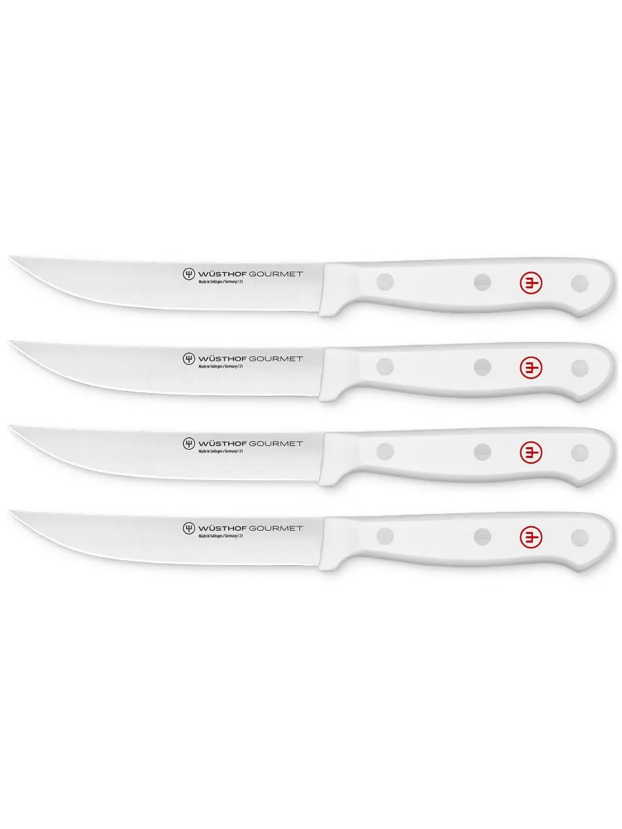 Wüsthof Набор из 4 стальных ножей для стейка Gourmet White — белый