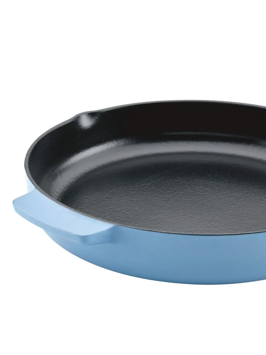 Сковорода KitchenAid Enameled Cast Iron, 30 см — изображение 3 из 7, синий