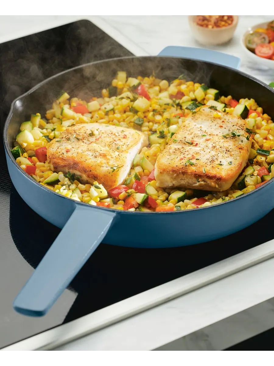 Сковорода KitchenAid Enameled Cast Iron, 30 см — изображение 7 из 7, синий