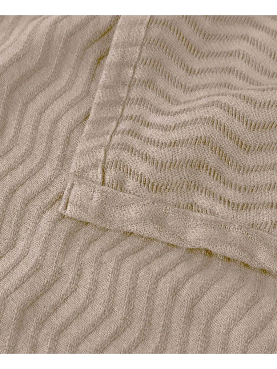 Легкое тканое одеяло Jena Cotton Textured Chevron, размер Twin Superior — изображение 3 из 7, хаки