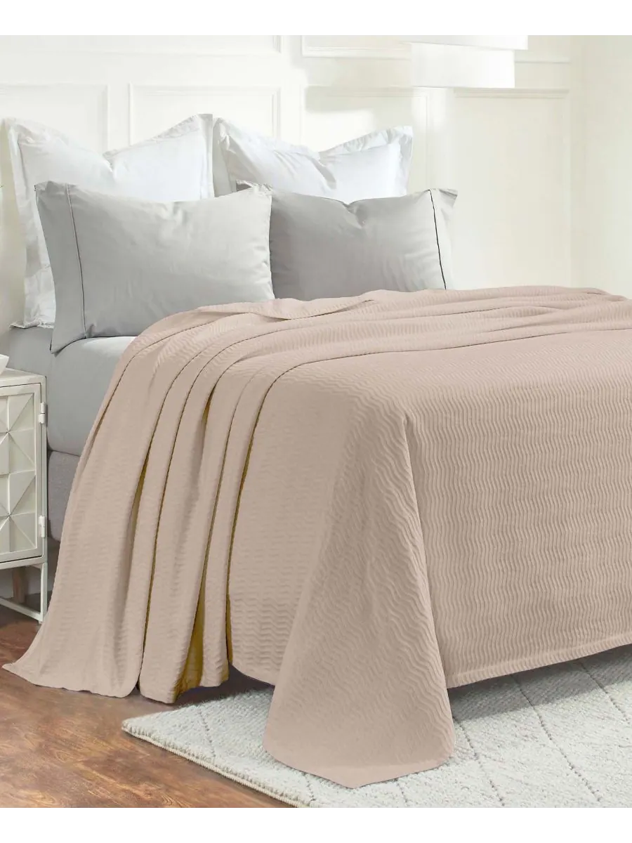 Легкое тканое одеяло Jena Cotton Textured Chevron, размер Twin Superior — изображение 6 из 7, хаки
