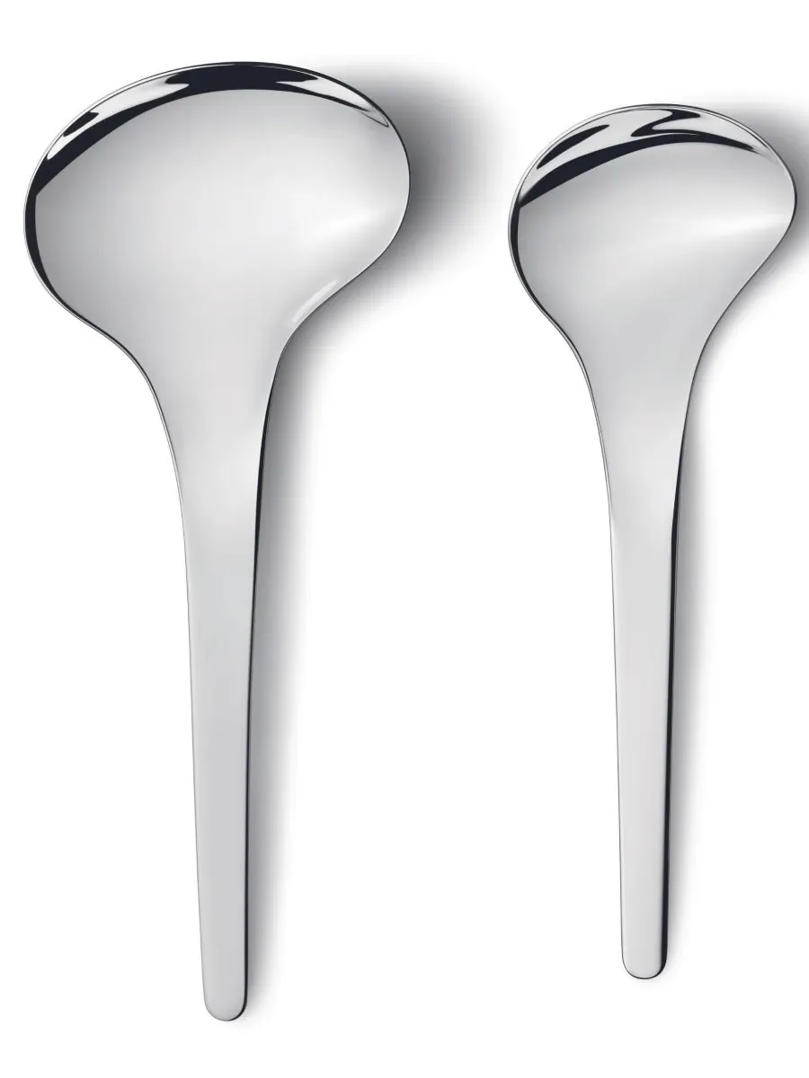 Набор сервировочных ложек Bloom, 2 штуки Georg Jensen — серебристый