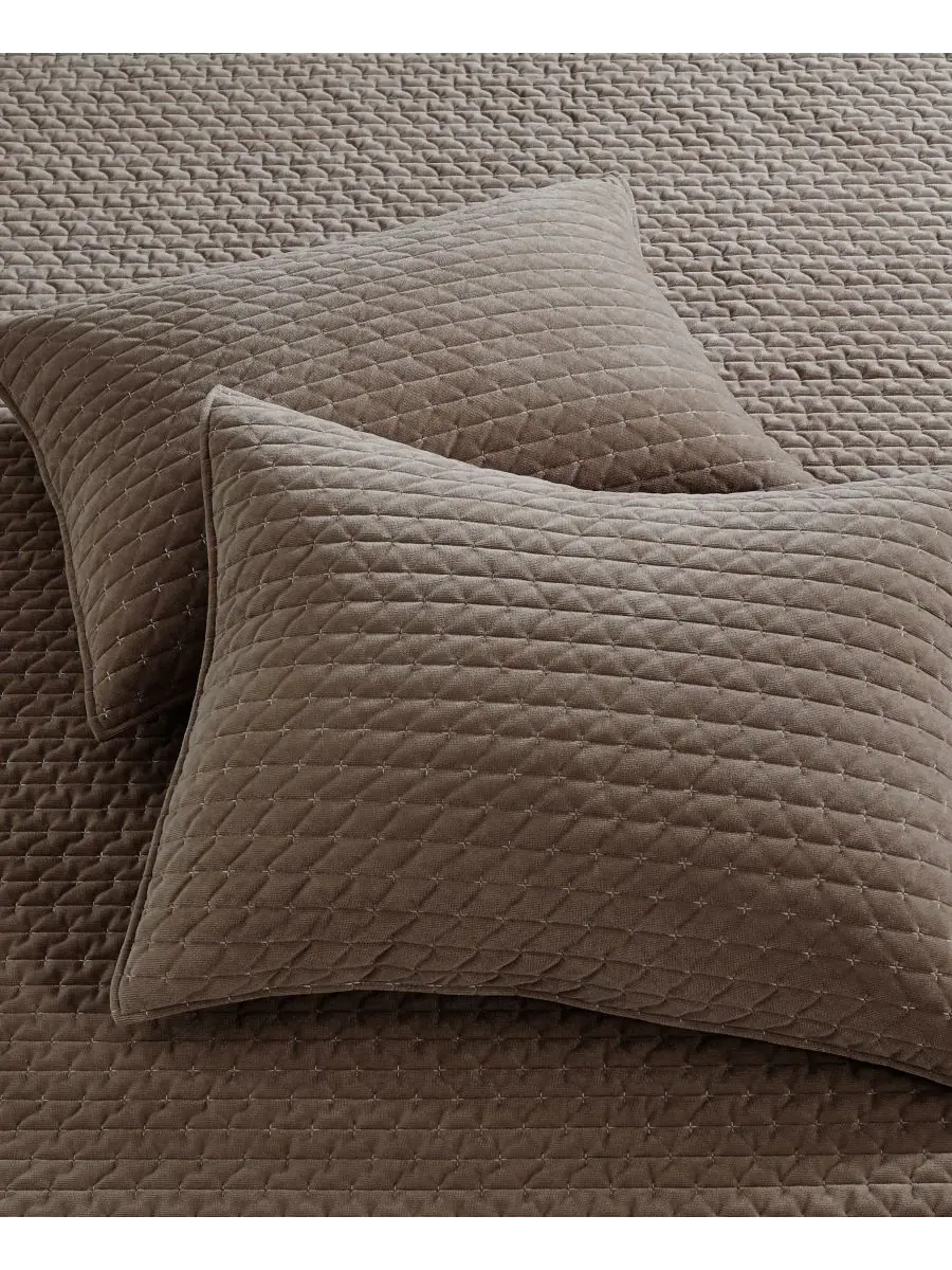 Двустороннее одеяло Velvet Stitch, 2 предмета, размер Twin/Twin XL Levtex, какао — изображение 4 из 5