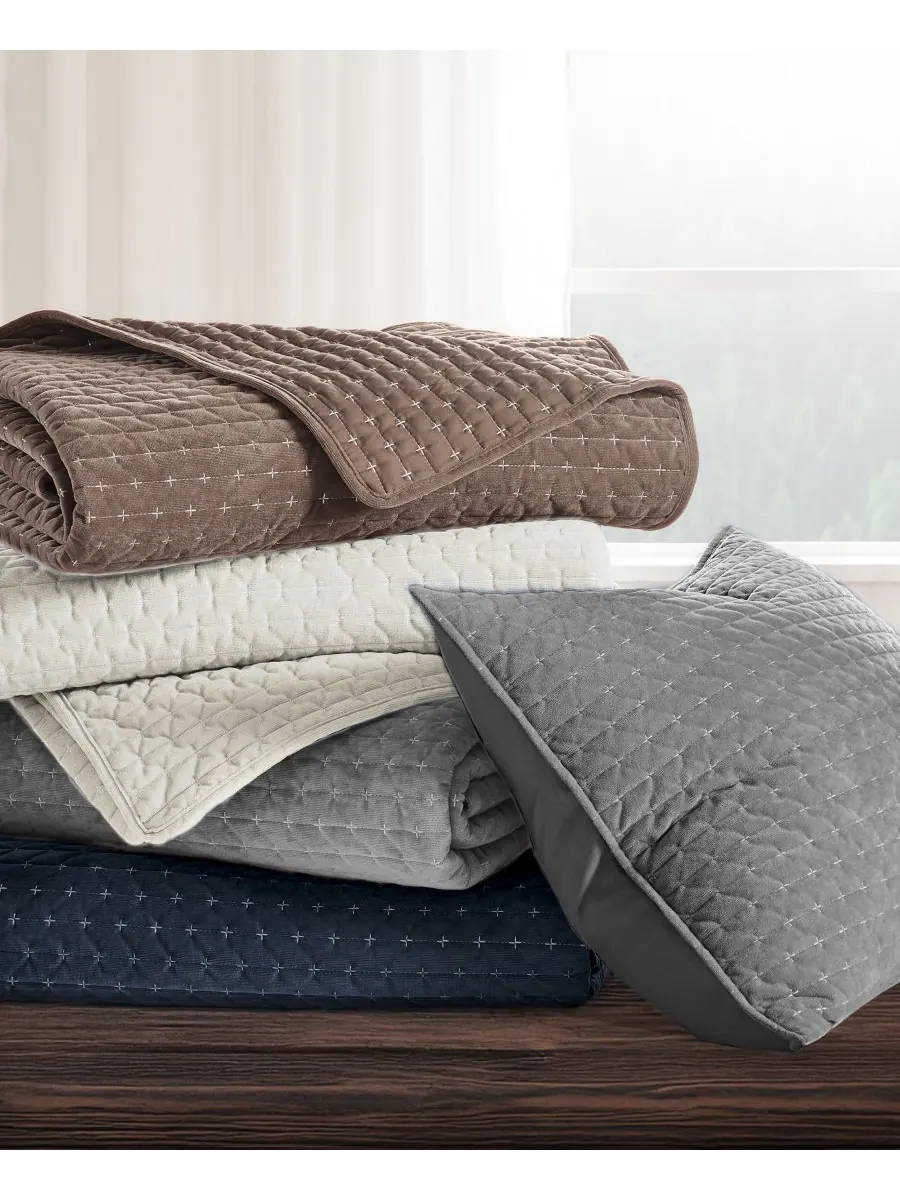 Двустороннее одеяло Velvet Stitch, 2 предмета, размер Twin/Twin XL Levtex — изображение 5 из 5, серый