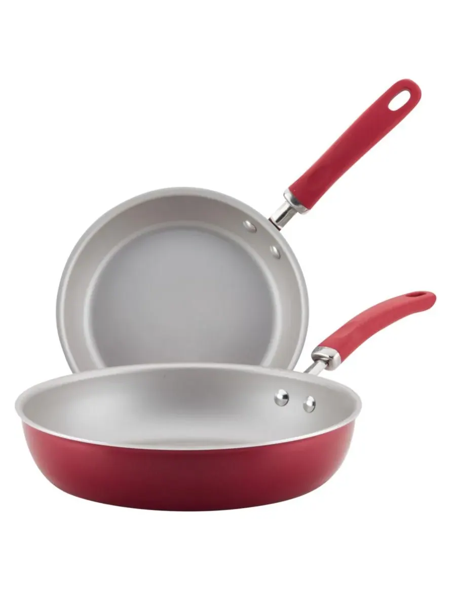 Набор из двух алюминиевых сковородок с антипригарным покрытием Create Delicious (9,5 и 30 см) — изображение 1 из 6, красный