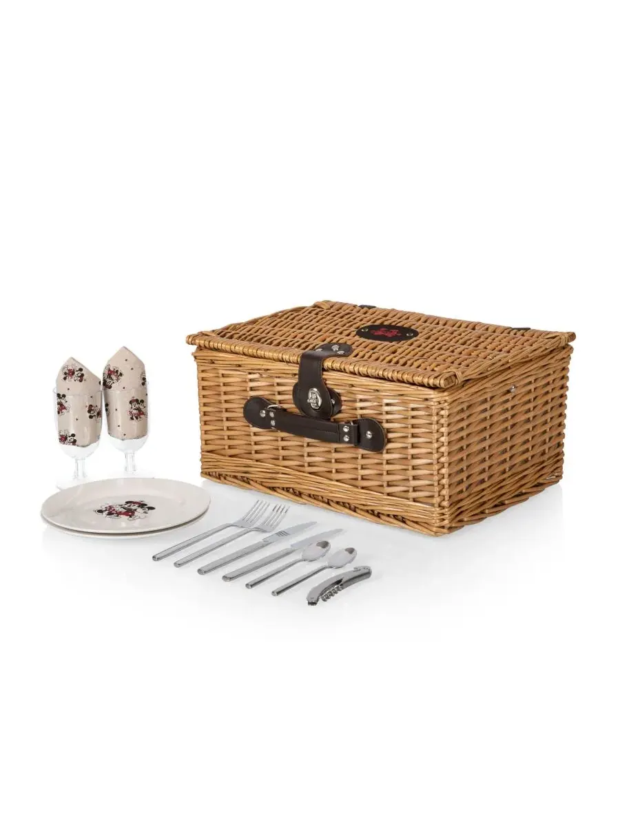 Классическая корзина для пикника Disney с Микки Маусом и Минни Маус, на 2 персоны Picnic Time — изображение 3 из 3, бежевый