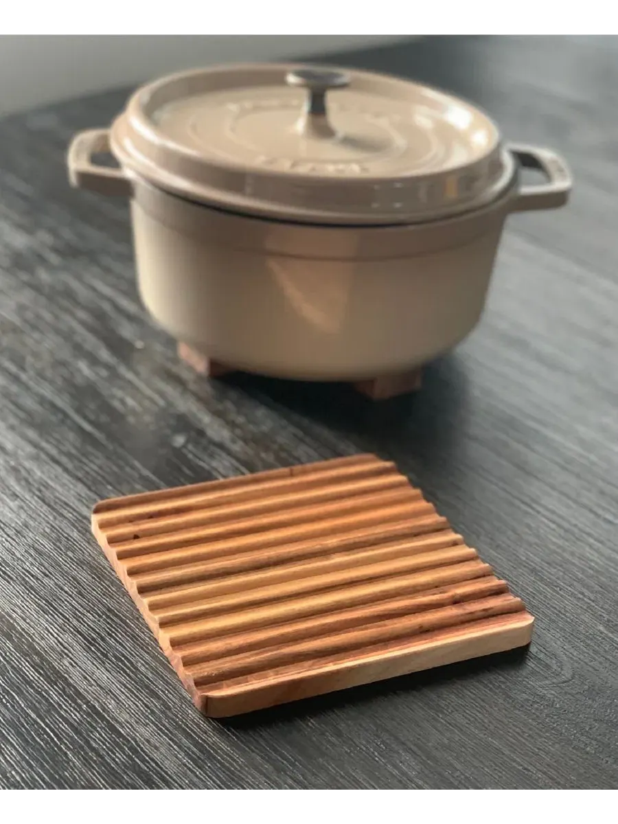 Набор из 2 подставок под горячее Gourmet Sedona Ironwood — изображение 3 из 4, вид древесины