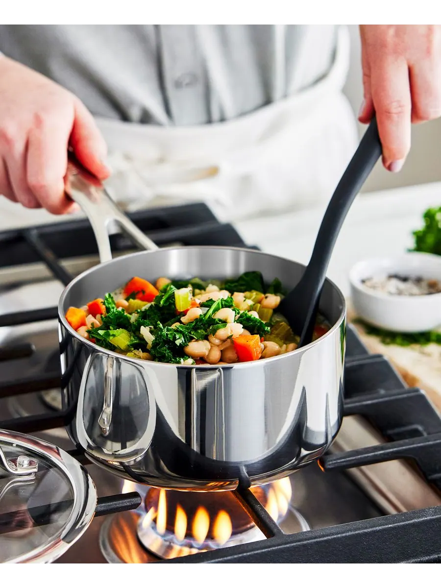 Ковш с крышкой GreenPan Valencia Pro, 16 см, 1.5 л — изображение 4 из 6, серый