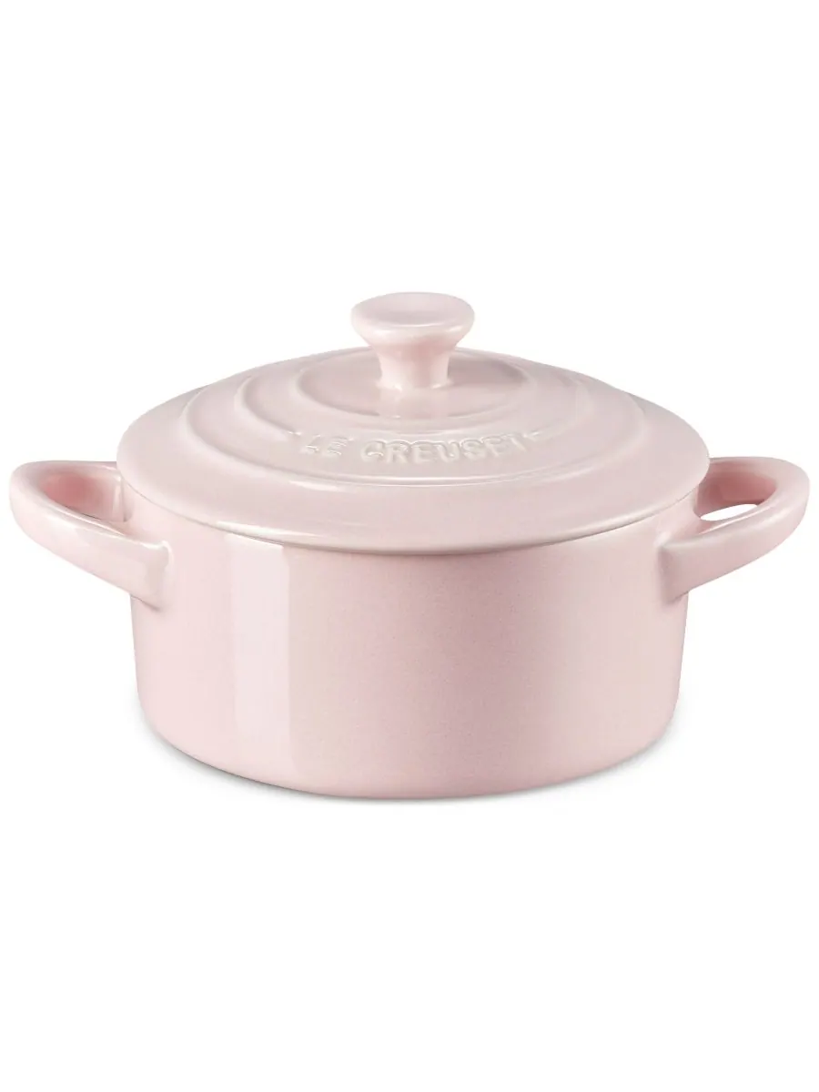 Керамическая мини-круглая кастрюля объемом 8 унций с крышкой Le Creuset