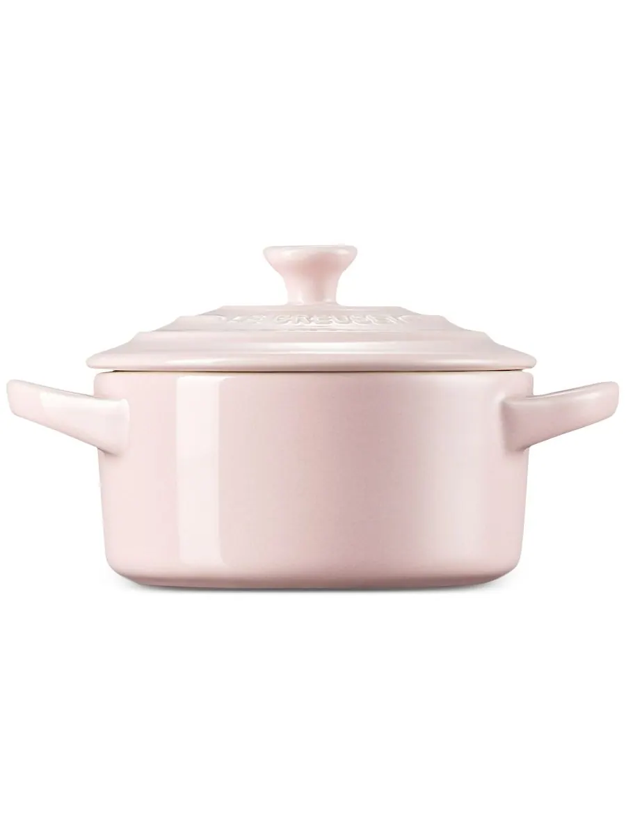 Керамическая мини-круглая кастрюля объемом 8 унций с крышкой Le Creuset — изображение 3 из 9, розовый