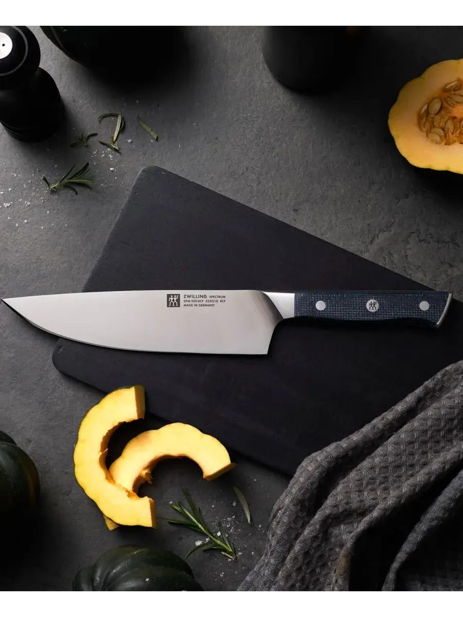 Набор кухонных ножей ZWILLING Spectrum, 2 предмета, шеф-нож/овощной нож — изображение 4 из 6, черный серебристый