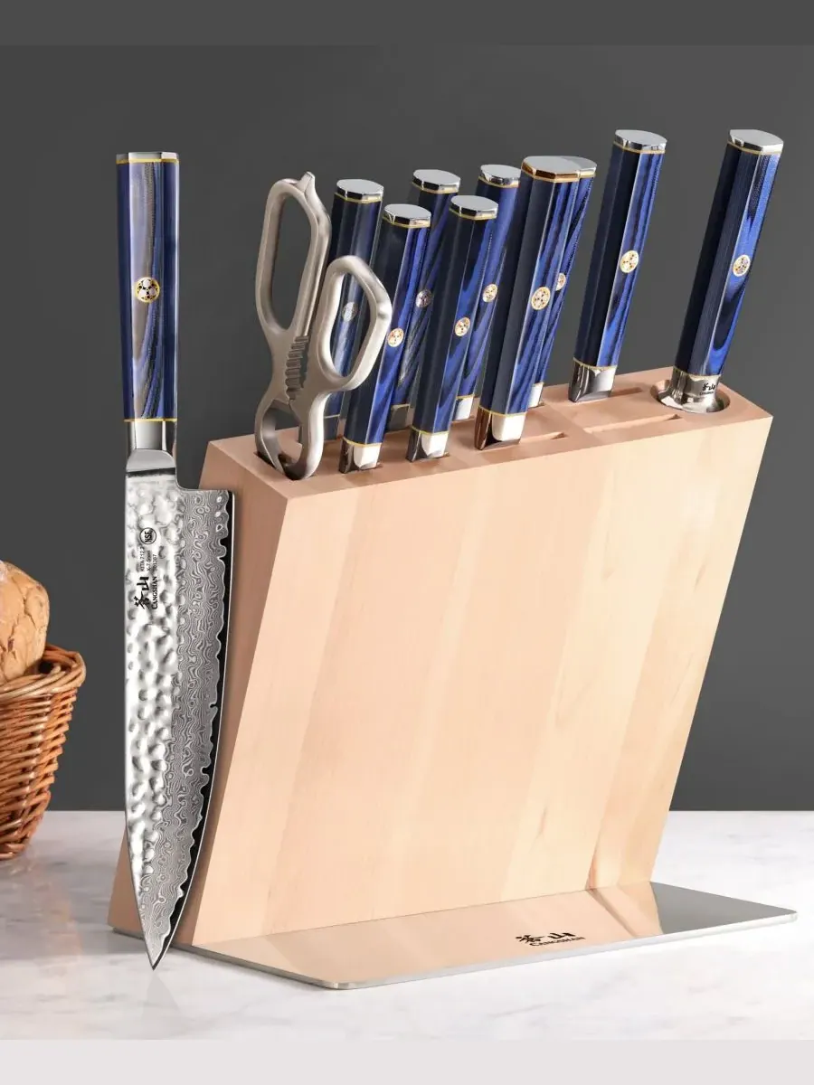 Набор из 12 ножей Kita Series Steel с подставкой из стали Cangshan — изображение 3 из 3, синий