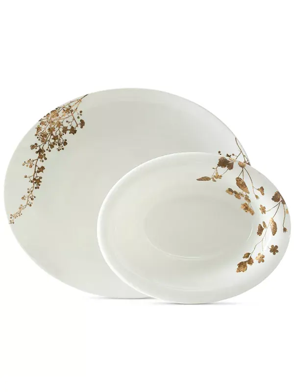 Сервировочный набор Jardin из 2 предметов Vera Wang Wedgwood — изображение 2 из 4, белый