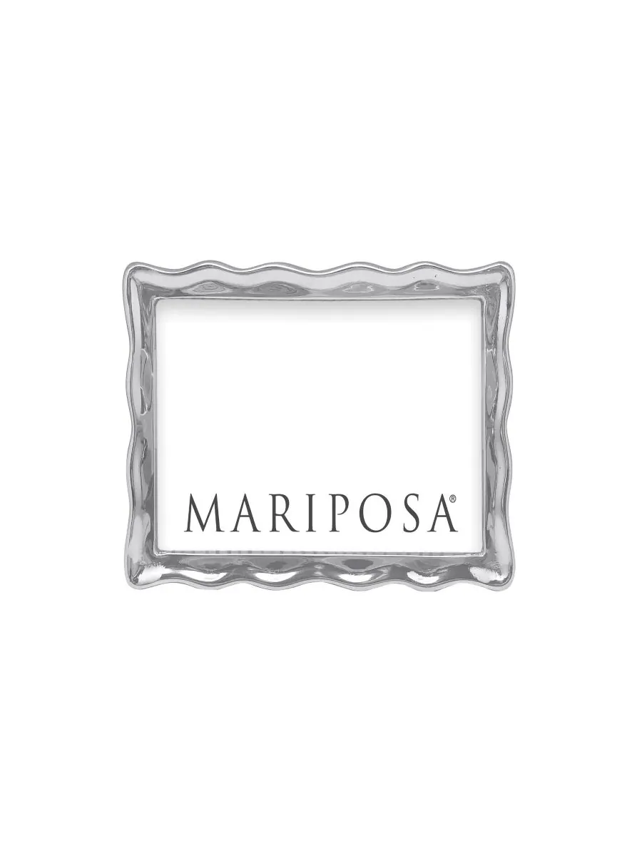 Волнистая рамка, 4"x6" Mariposa — серебристый