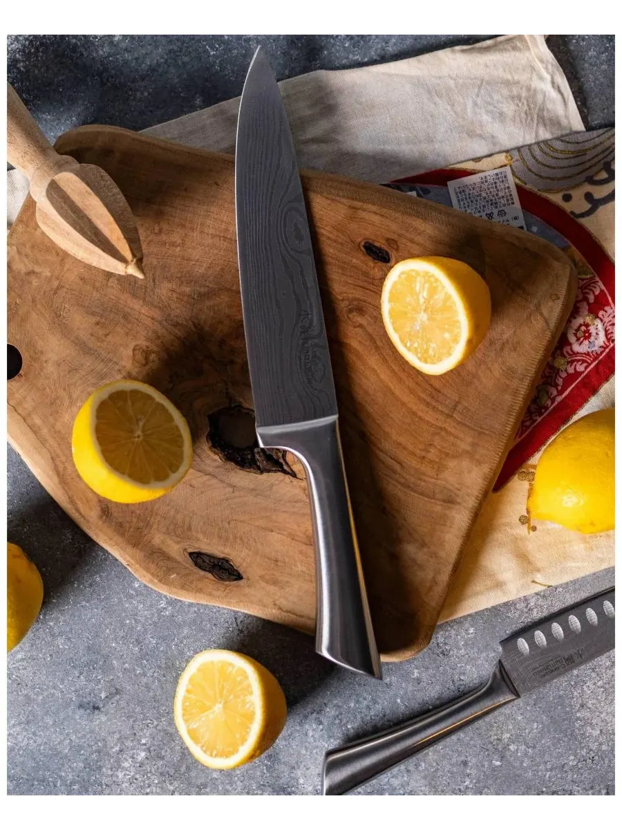 Набор ножей Damashiro Satori из 8 предметов с подставкой Cuisine::Pro — изображение 6 из 10, серебряный