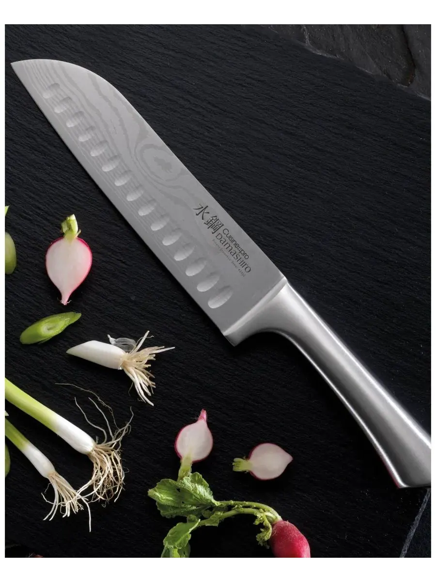 Набор ножей Damashiro Satori из 8 предметов с подставкой Cuisine::Pro — изображение 10 из 10, серебряный