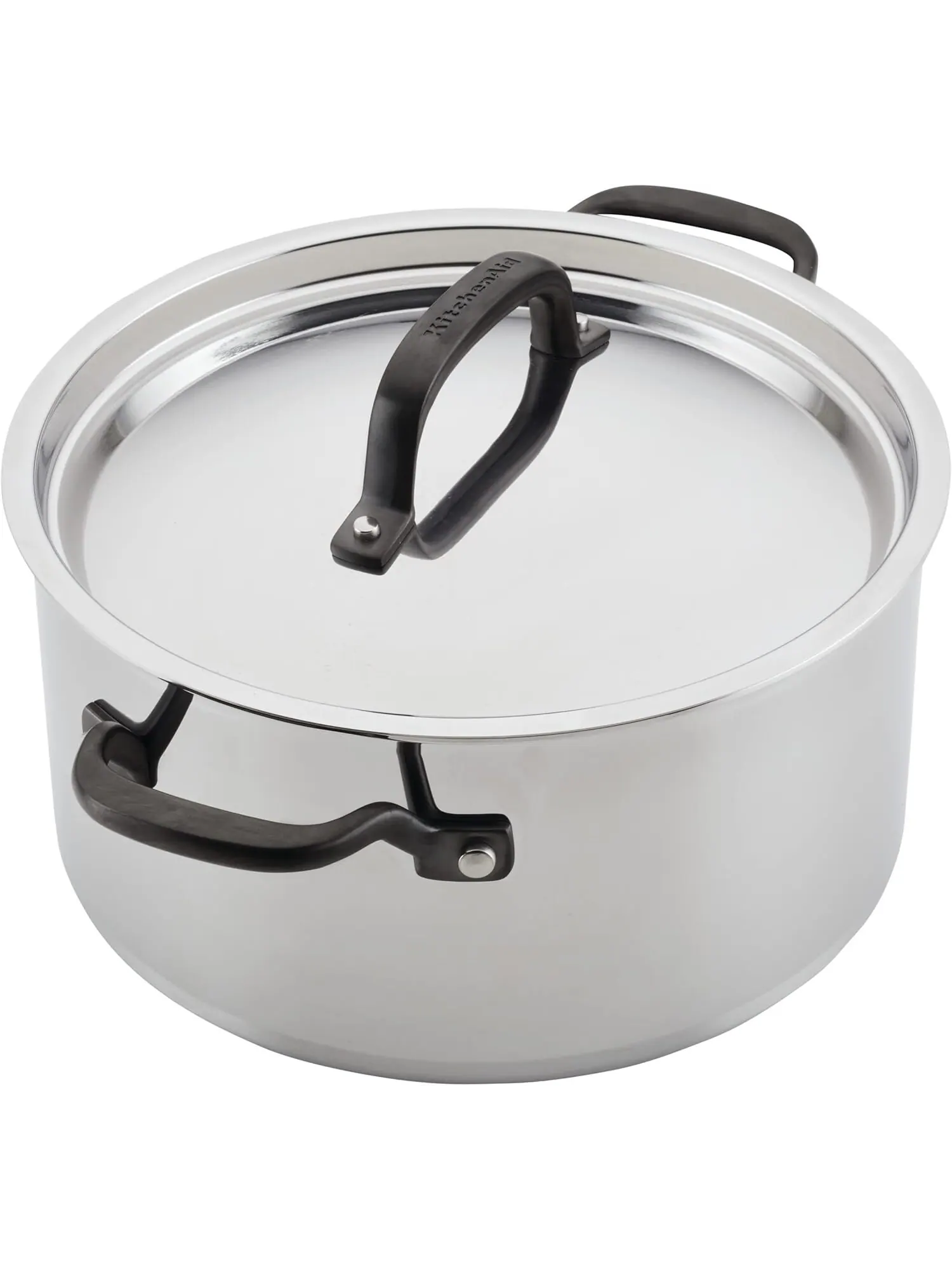 Кастрюля KitchenAid 5-Ply Clad Stainless Steel Induction, 5,7 литра — изображение 3 из 8, серебристый