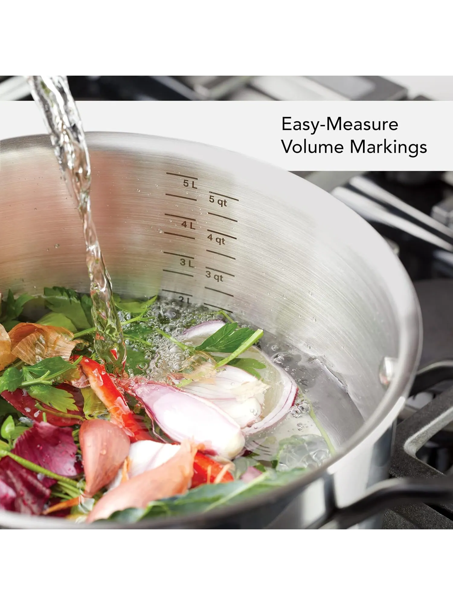 Кастрюля KitchenAid 5-Ply Clad Stainless Steel Induction, 5,7 литра — изображение 4 из 8, серебристый