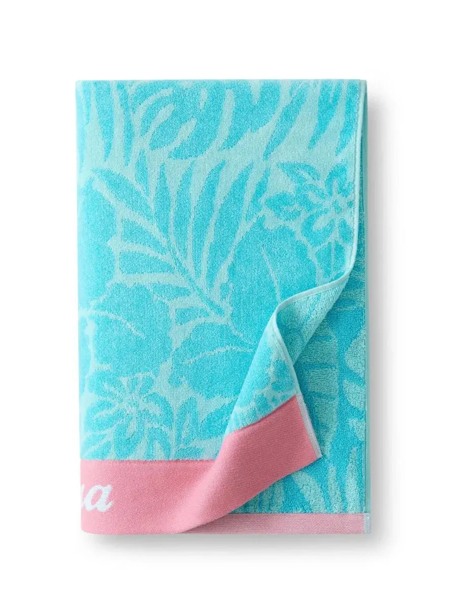 Пляжное полотенце High Tide Hibiscus Tommy Bahama — изображение 4 из 6, лазурный