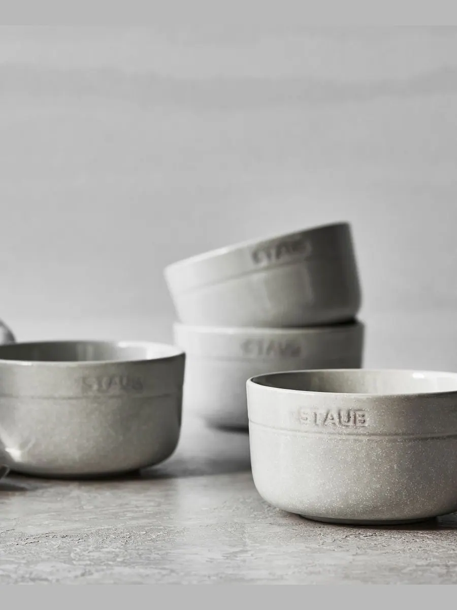 Набор пиал Staub Ceramic для хлопьев, 4 предмета, 14 см, 0.7 л — изображение 5 из 5, белый