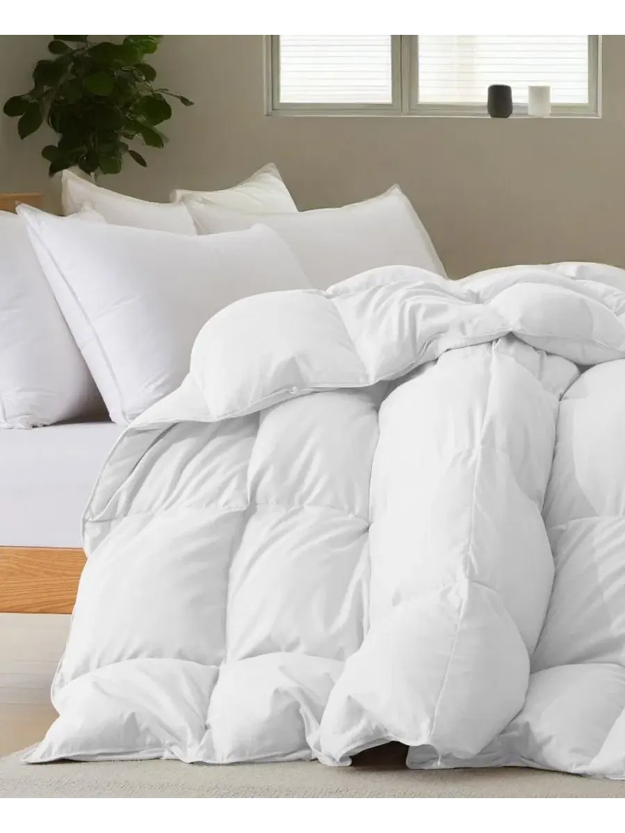 Одеяло пуховое 360 нитей White Goose Down and Feather Fiber Comforter UNIKOME — изображение 5 из 5, белый