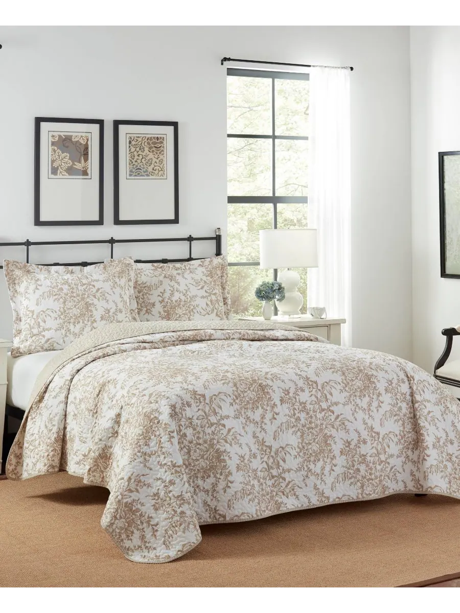 Двустороннее одеяло bedford cotton, 2 предмета, размер twin. Laura Ashley — изображение 1 из 9, коричневый