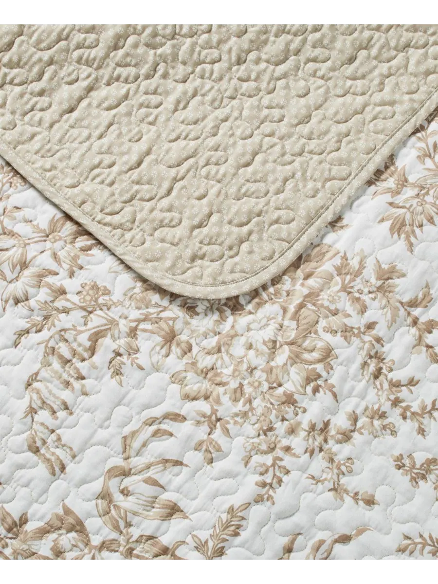 Двустороннее одеяло bedford cotton, 2 предмета, размер twin. Laura Ashley — изображение 5 из 9, коричневый