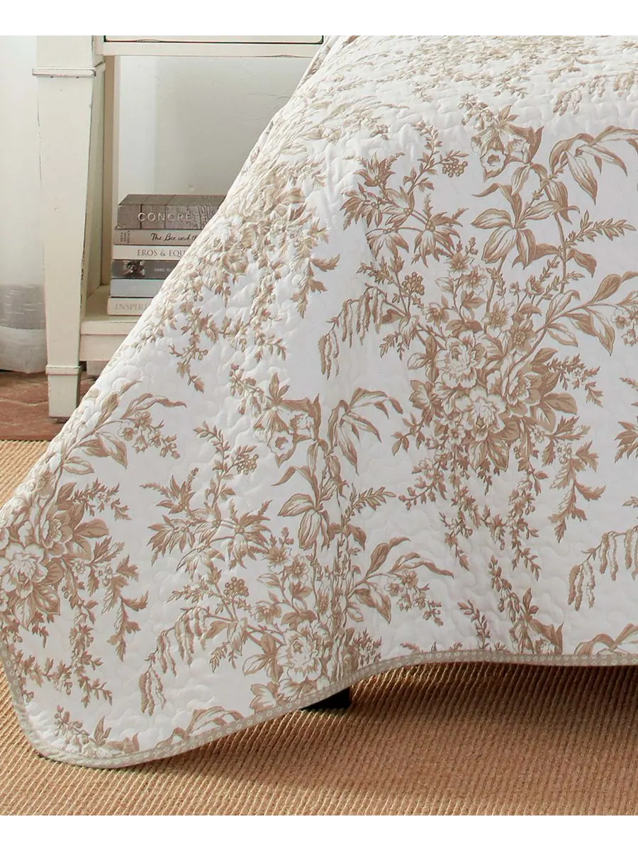 Двустороннее одеяло bedford cotton, 2 предмета, размер twin. Laura Ashley — изображение 6 из 9, коричневый