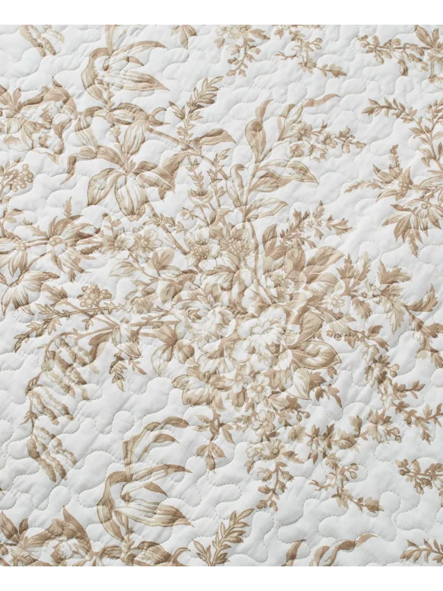 Двустороннее одеяло bedford cotton, 2 предмета, размер twin. Laura Ashley — изображение 7 из 9, коричневый