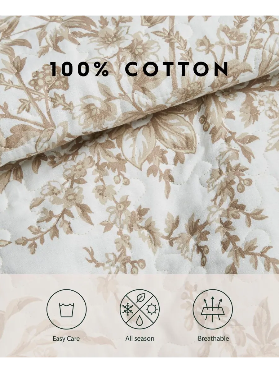 Двустороннее одеяло bedford cotton, 2 предмета, размер twin. Laura Ashley — изображение 8 из 9, коричневый