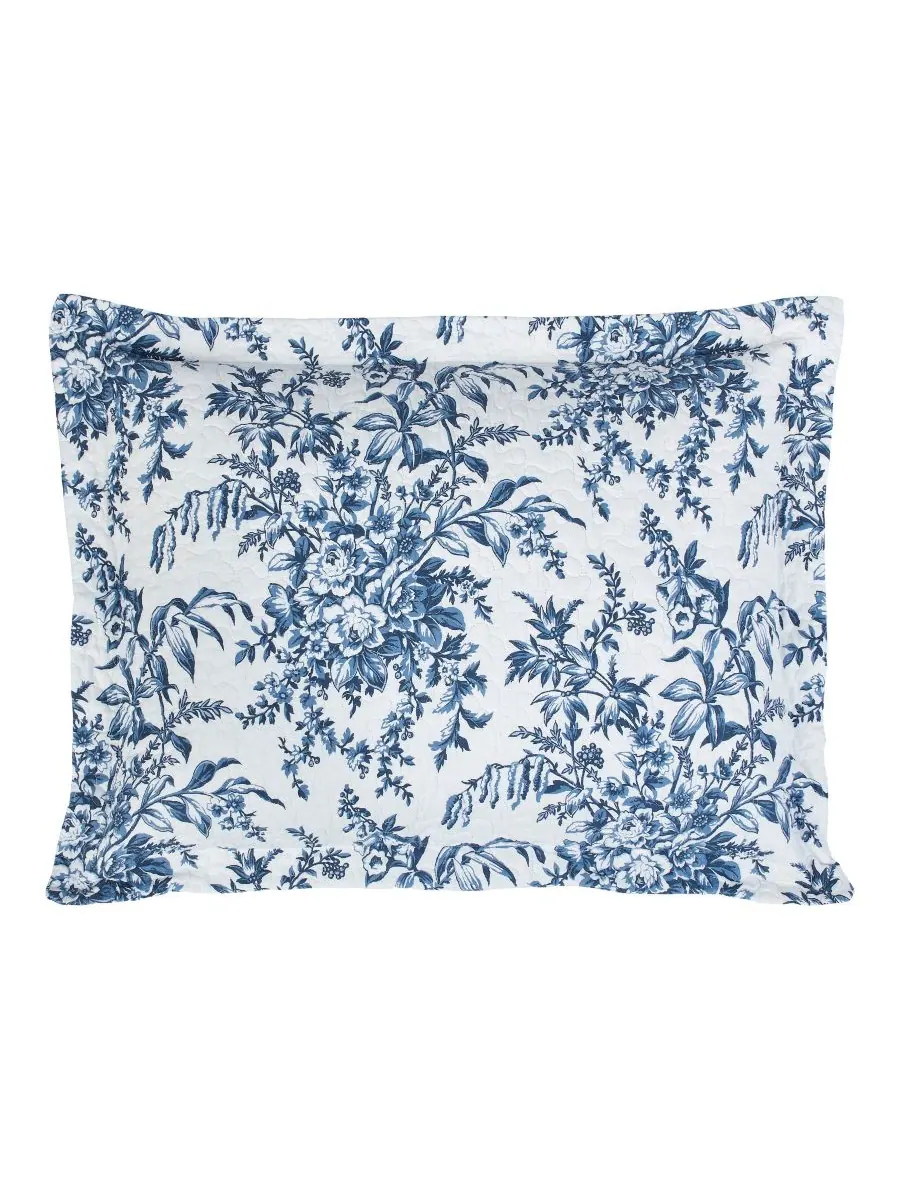 Двустороннее одеяло bedford cotton, 2 предмета, размер twin. Laura Ashley, Delft — изображение 3 из 8