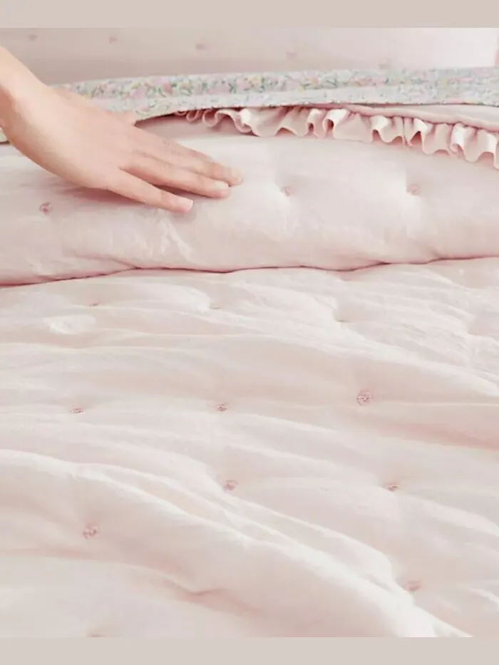 Наборы одеял Hailee из микрофибры Laura Ashley — изображение 5 из 11, розовый