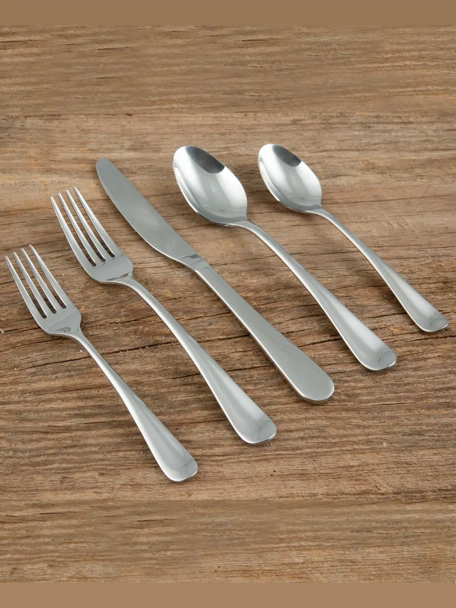 Набор столовых приборов Rhiannon Satin из 45 предметов, на 8 персон Cambridge Silversmiths — изображение 2 из 6, серебряный