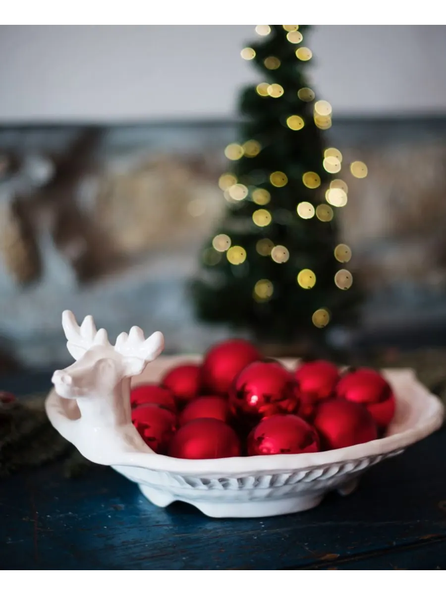 Чаша с фигурным изображением оленя Pietra Natale VIETRI — изображение 2 из 4, белый