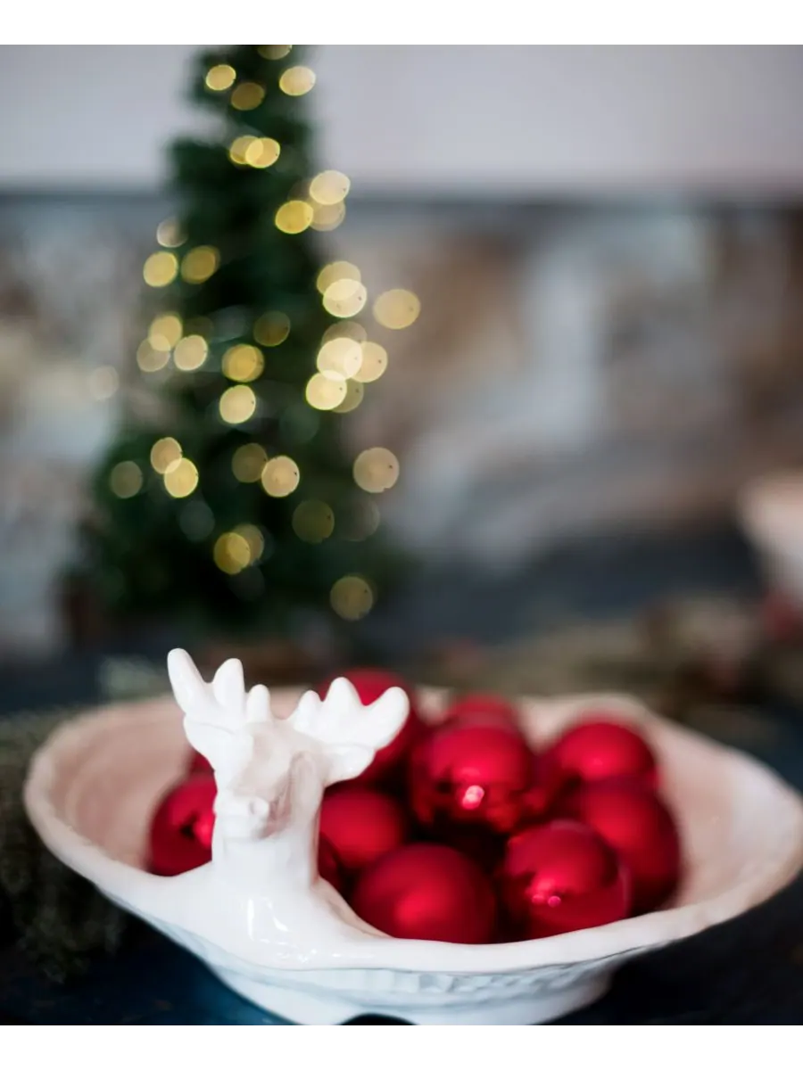 Чаша с фигурным изображением оленя Pietra Natale VIETRI — изображение 4 из 4, белый