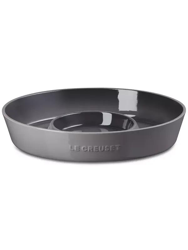Овальная тарелка для чипсов и соусов Le Creuset, 34 см — изображение 2 из 4, устрица